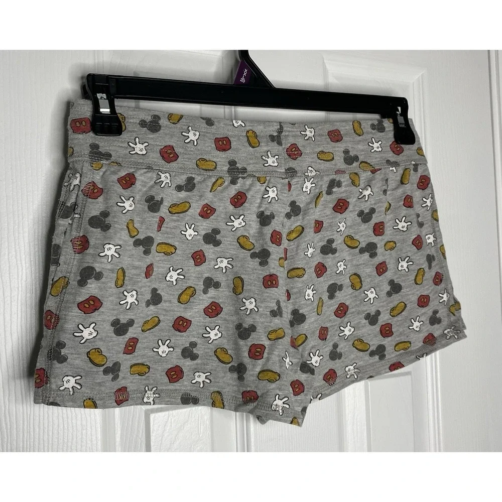 Disney Women's All Over Scattered Mickey Pajama Bottom Shorts Grey‎ Size Small - Picture 4 of 5